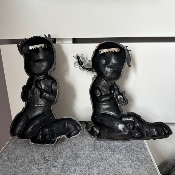 Vintage Praying boy and girl wall plaques by Syroco Coppercraft Guild - Picture 2 of 8